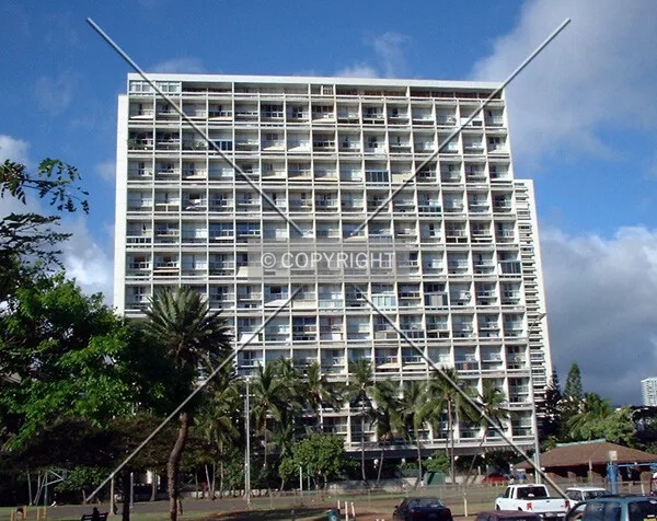 View to the north from the Ala Wai Canal