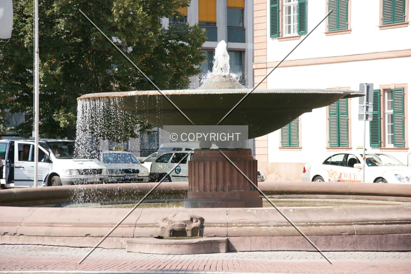 A sparkling fountain