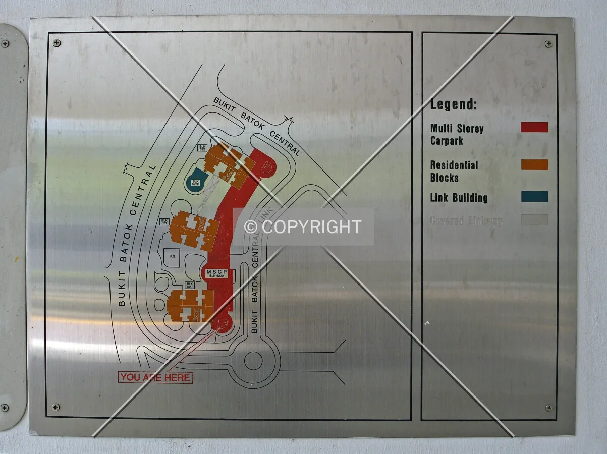Overview map displayed in the car park