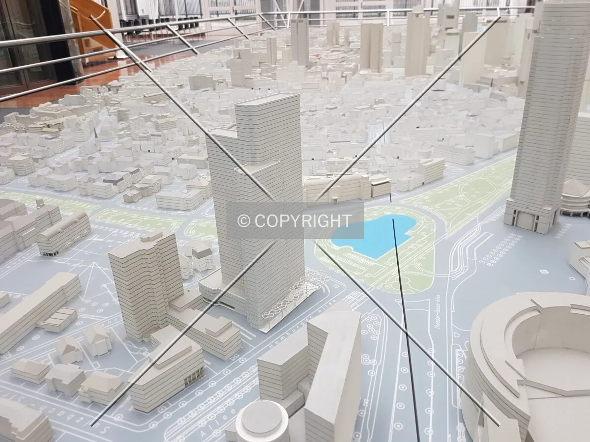 Frankfurt city model in the planning department