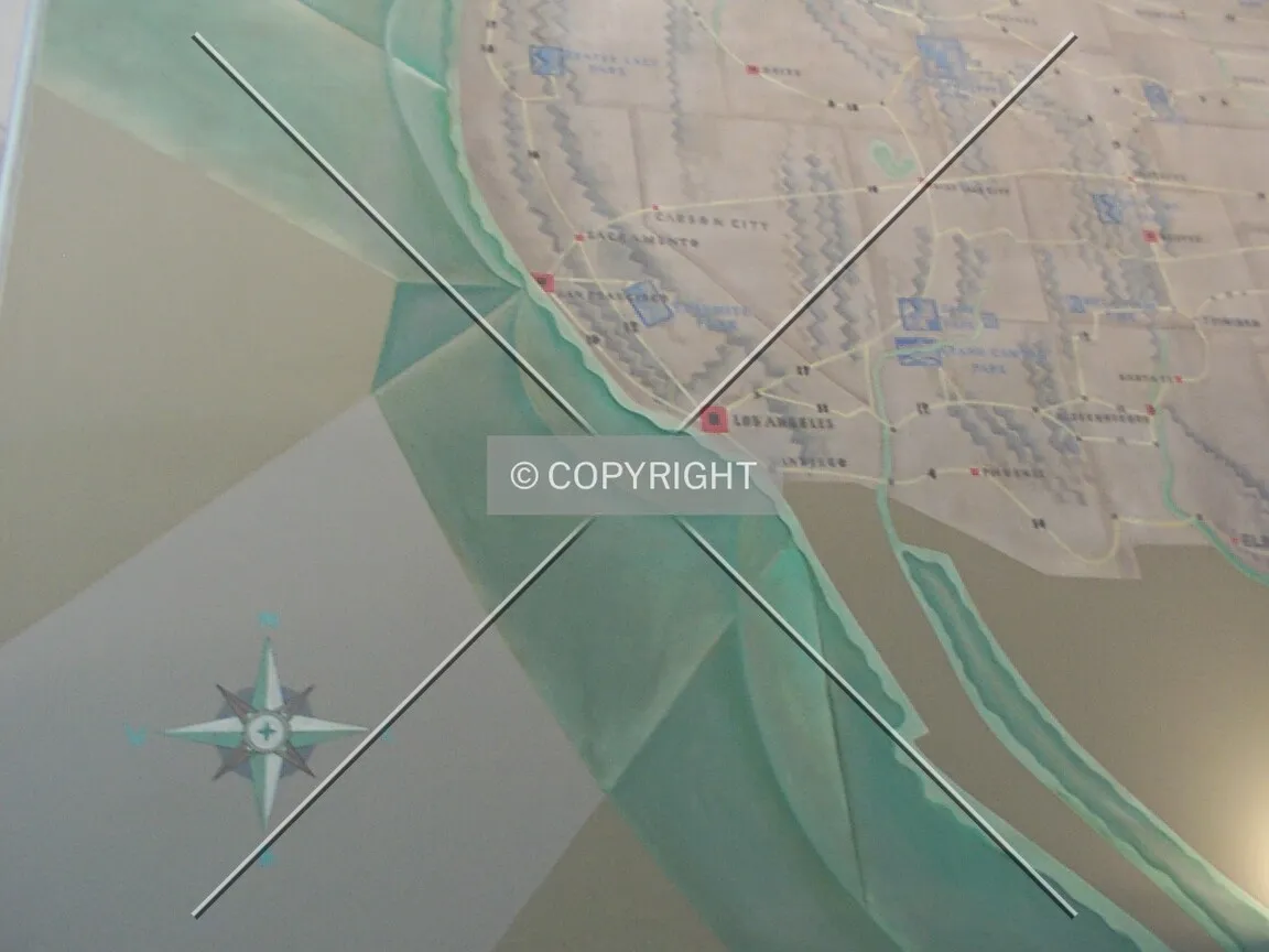 Detail of the wall map