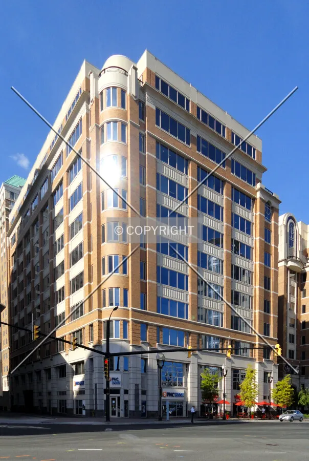 From across Wilson Boulevard to the southwest