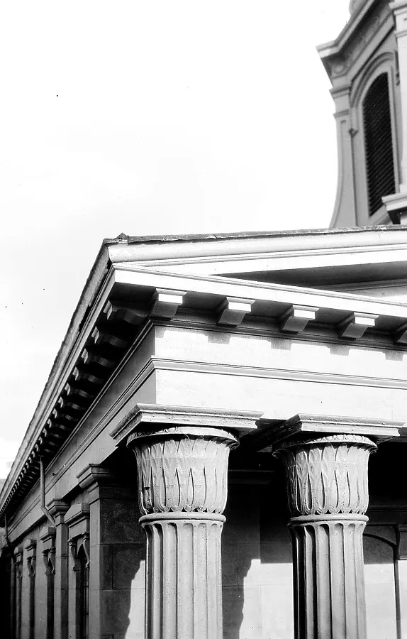 Detail of column capital and entablature