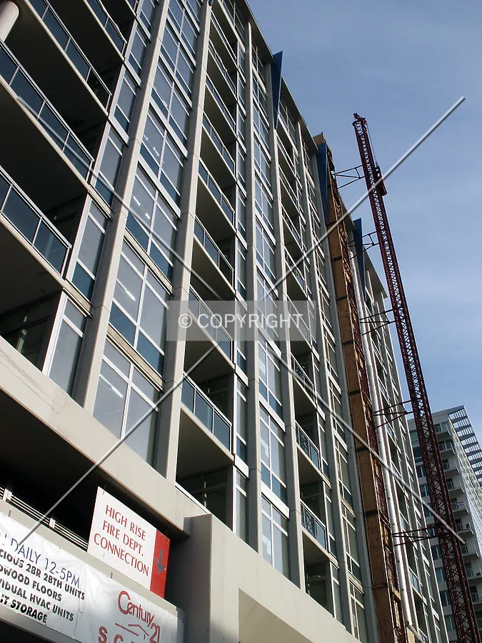 Looking up the west facade