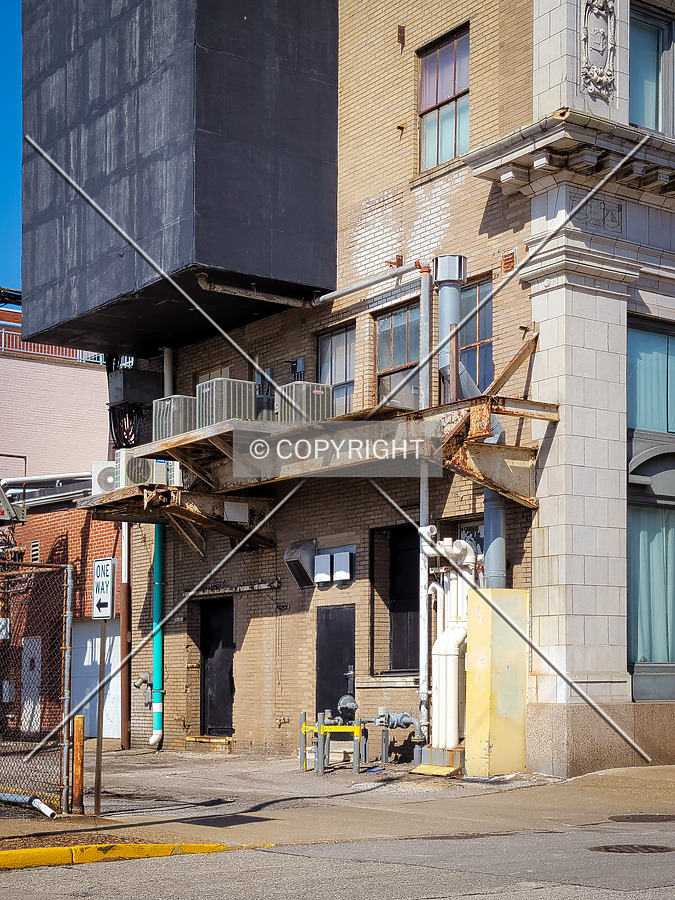 Rear entrance area; April 16, 2022