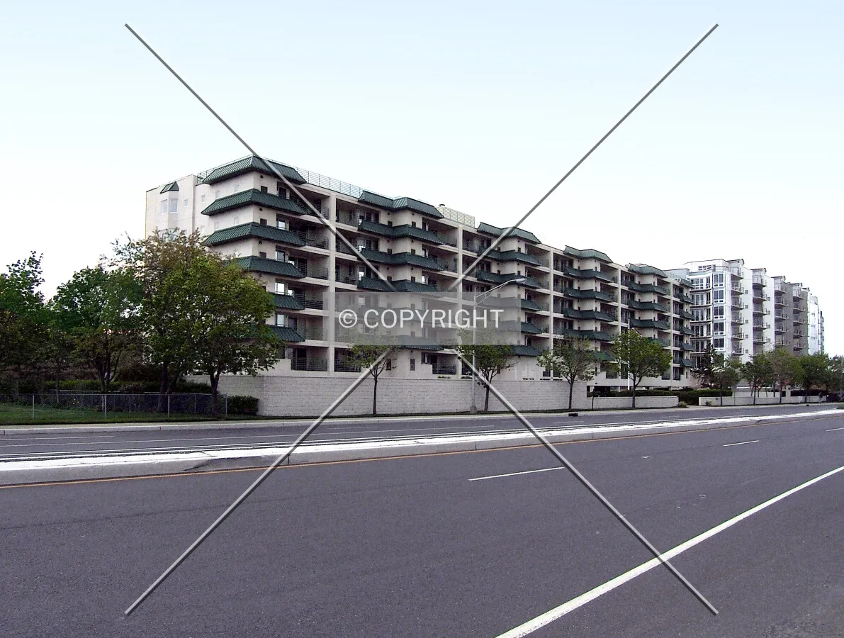 View from the southeast across Ocean Avenue North with the Diamond Beach at the far right