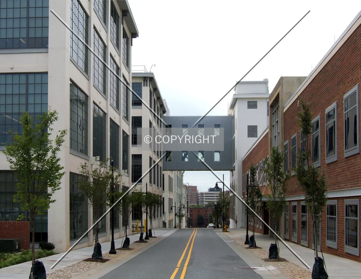 View from the north along Vine Street