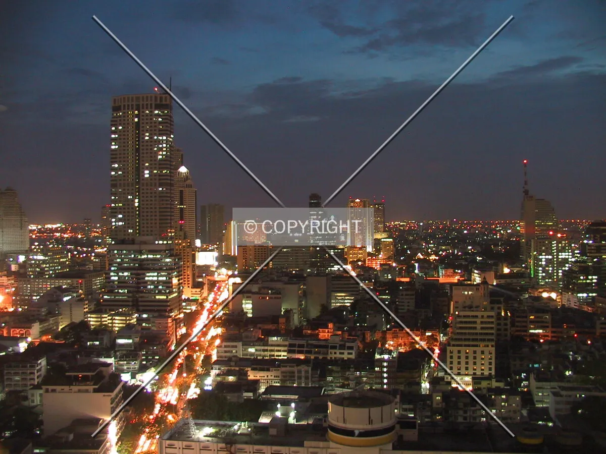 Night view from the Sofitel Hotel