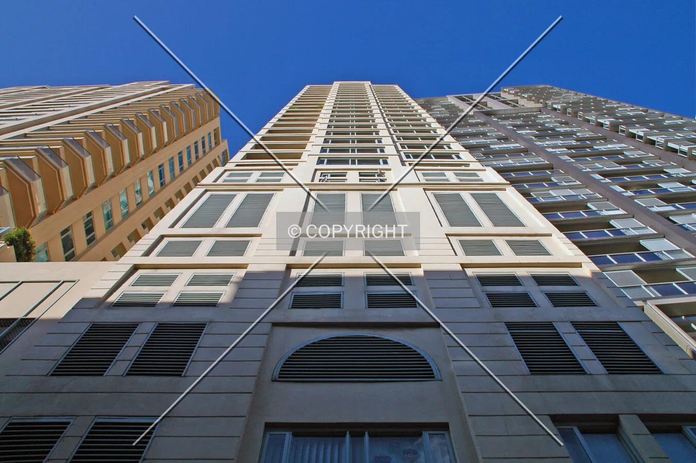 Looking up the west side