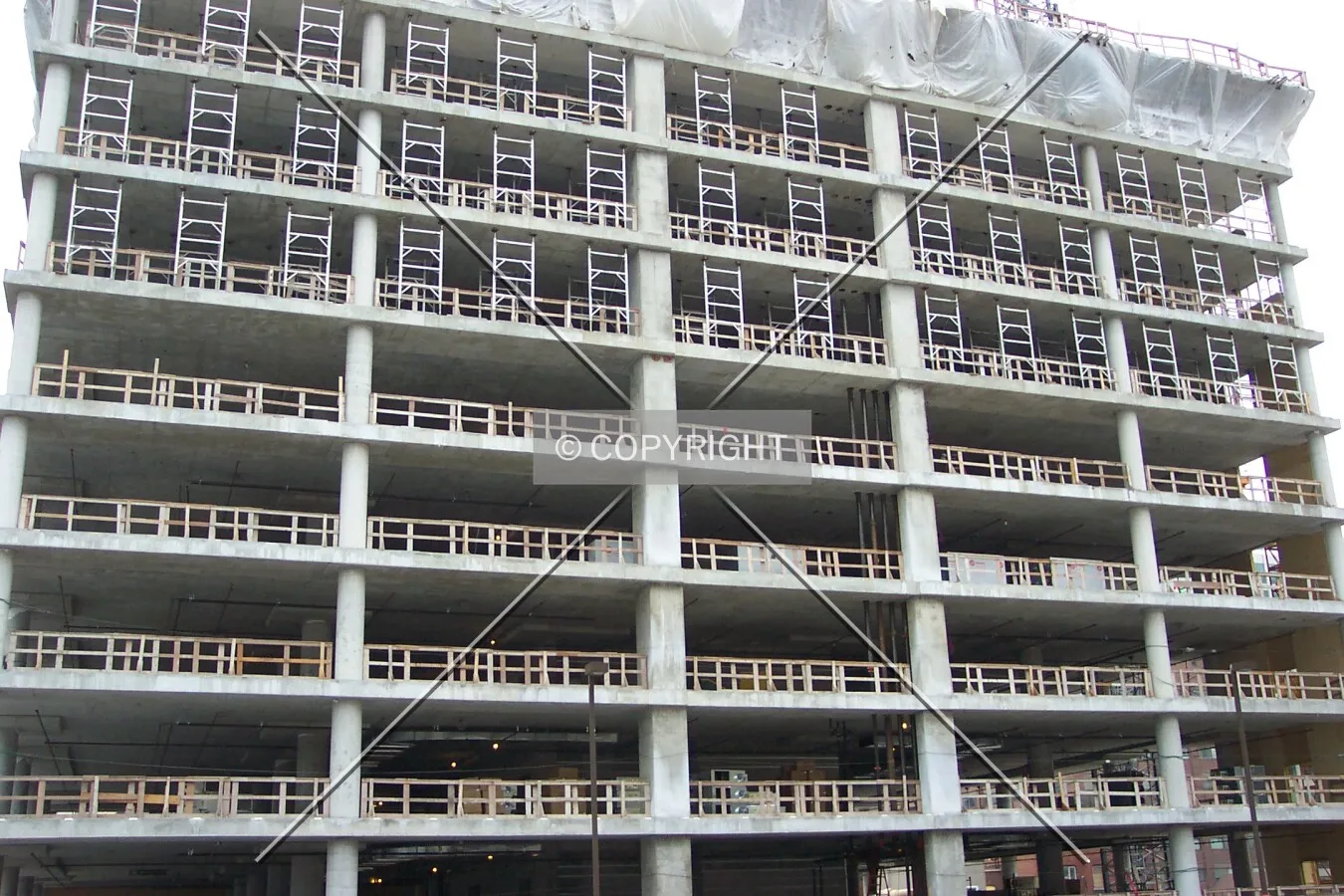 View of the 3rd to 10th floors, east side