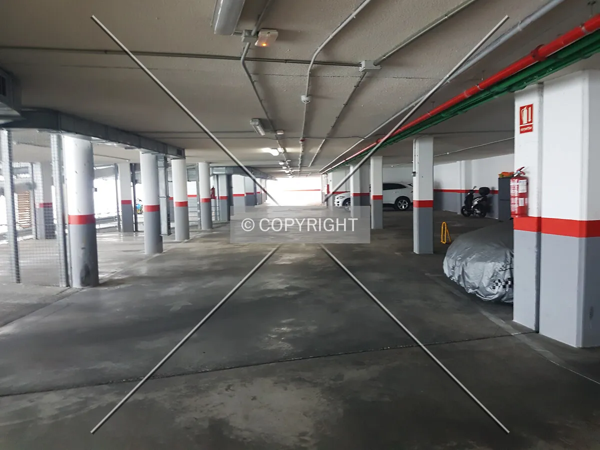 The underground car park which is shared between the two Gemelos 28 towers