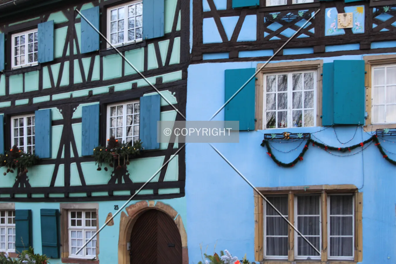 Colorful half-timbered houses