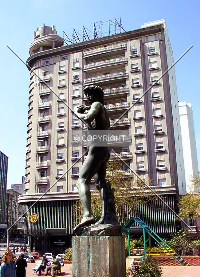 West façade with David statue in the foreground