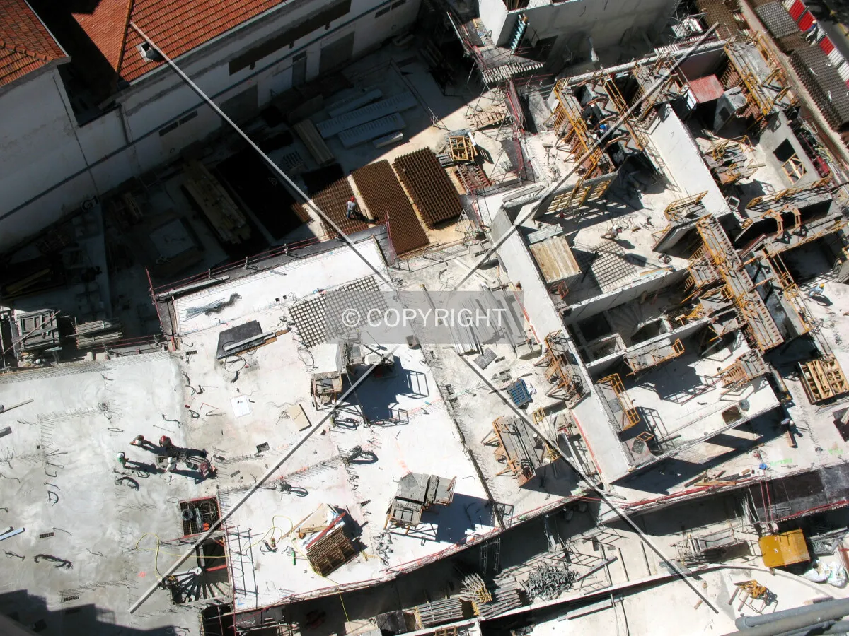 North side from the tower crane