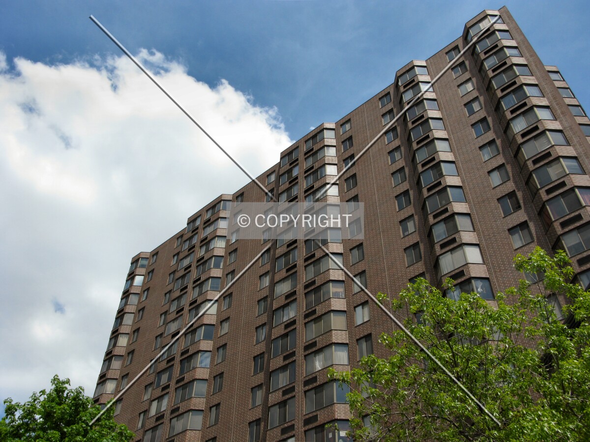 Looking up from Sherman Street
