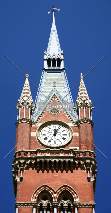 View of the clock tower from Euston Road