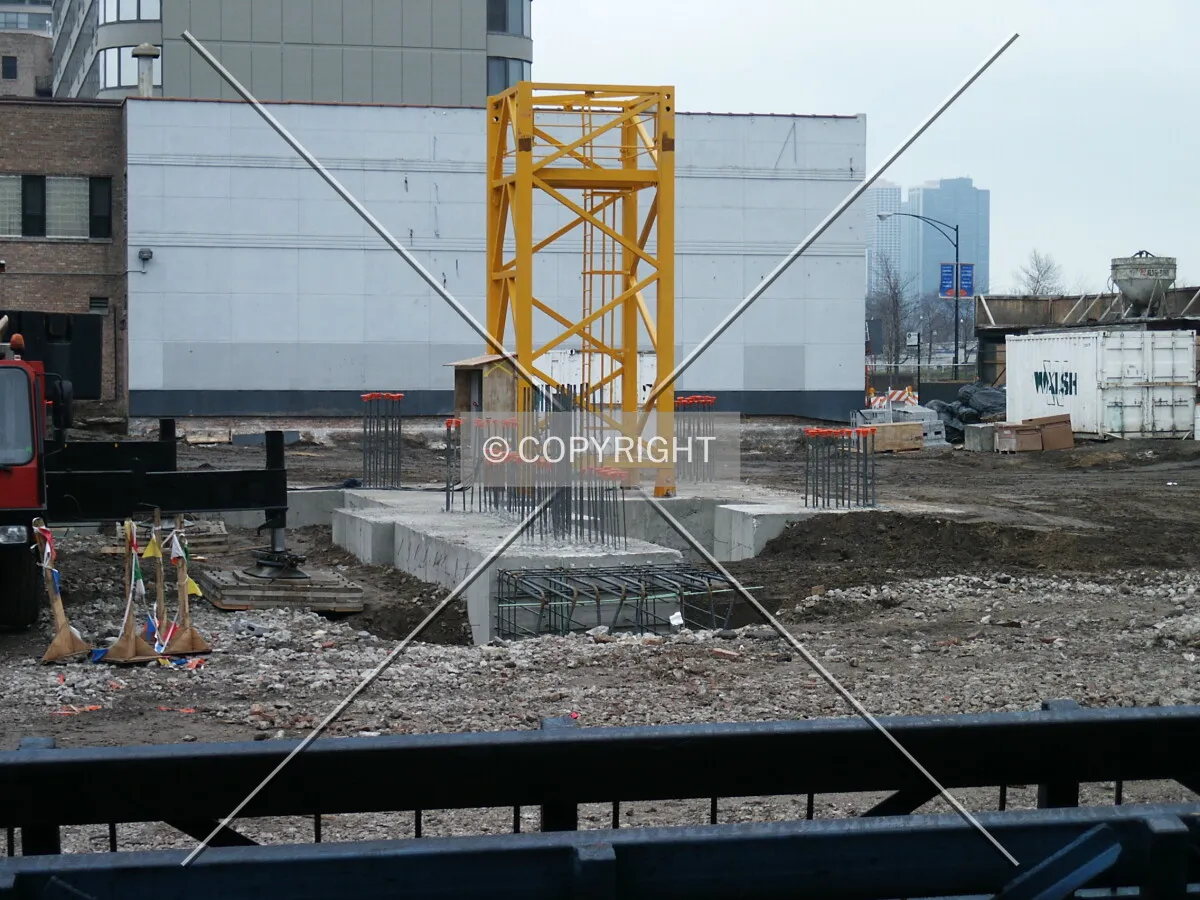 Base of the tower crane