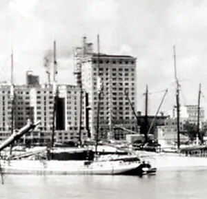 View from the southeast shortly before completion