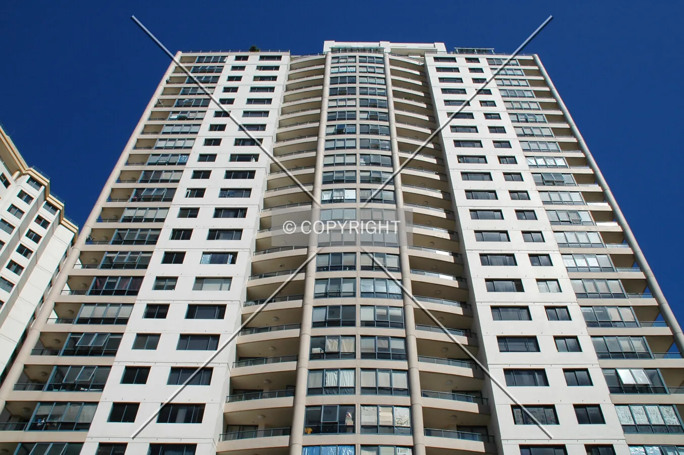Looking up the east side