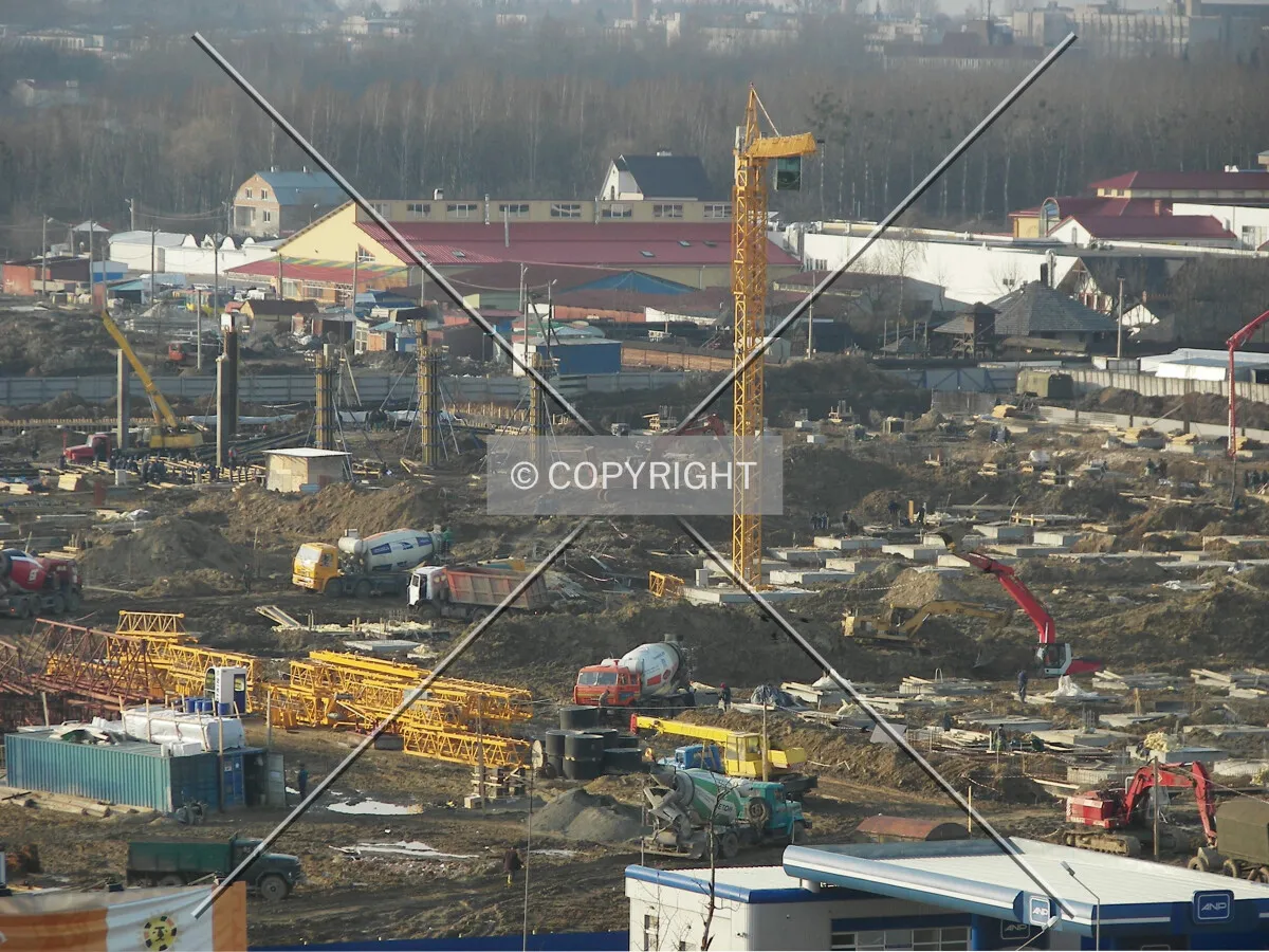Construction site seen from the east