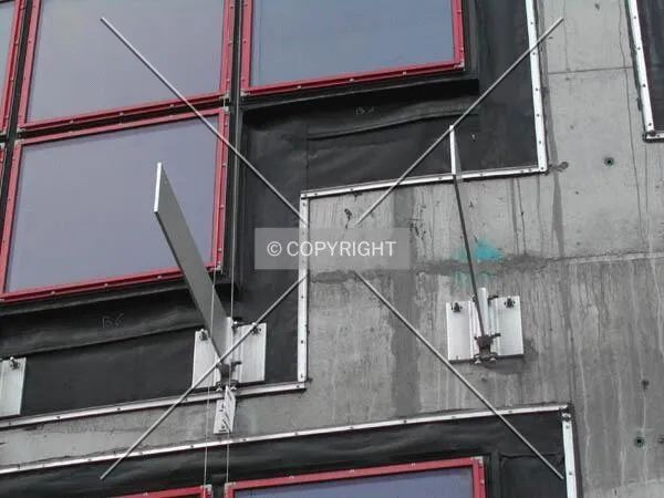 View of the elements that will support the balconies