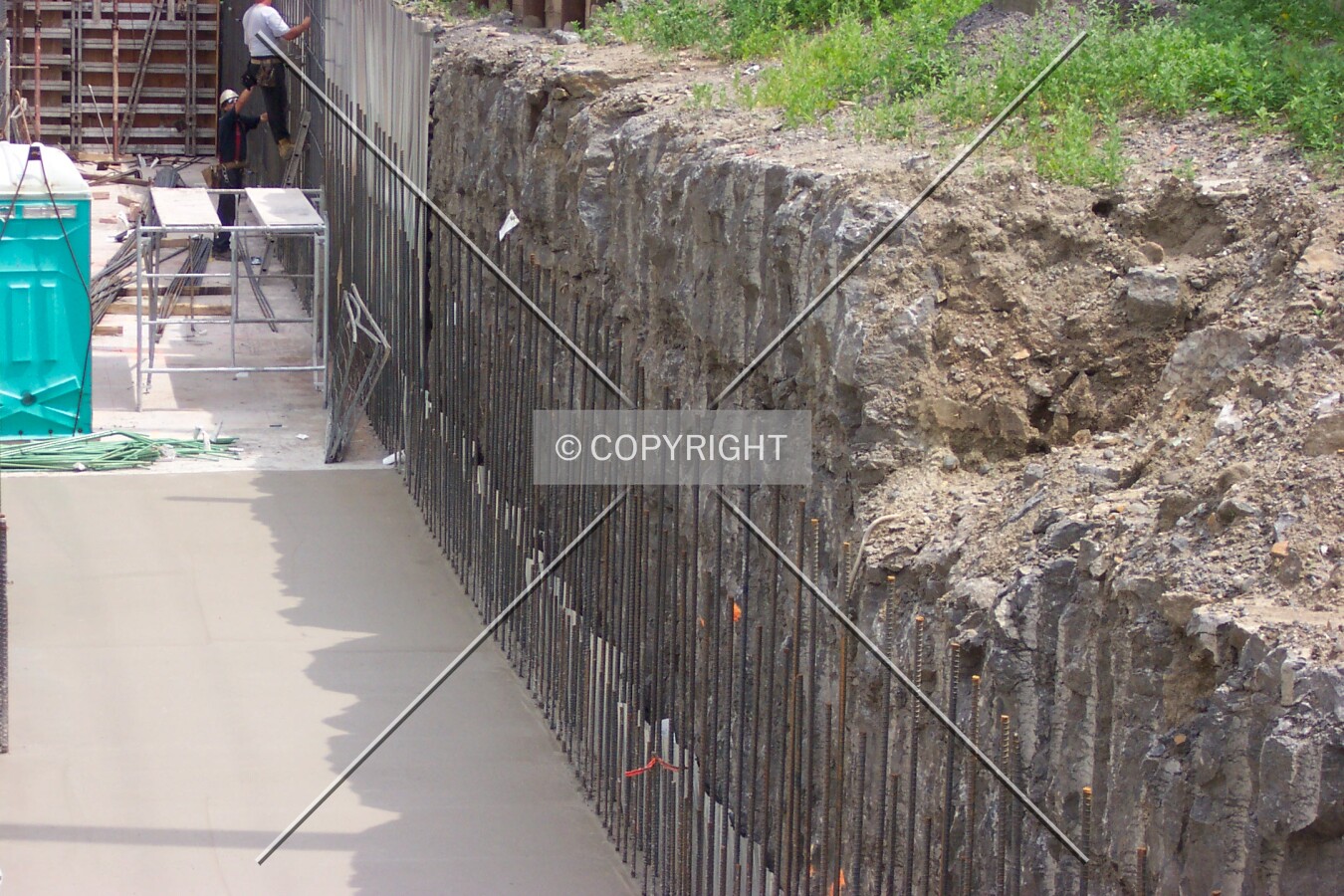 The southern portion of the poured foundation