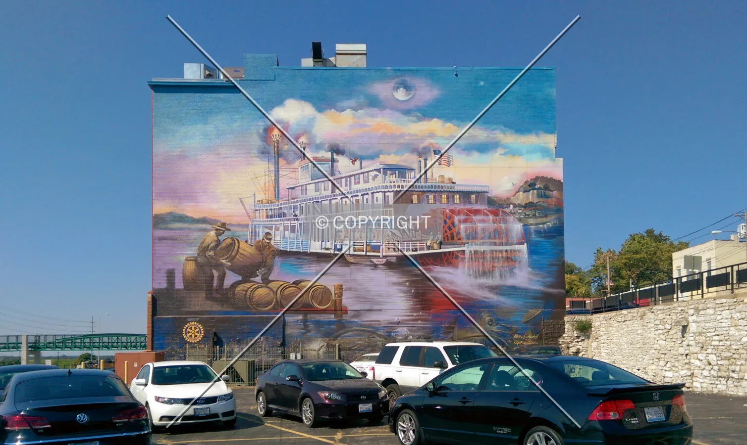 Mural on the south facade; September 29, 2014