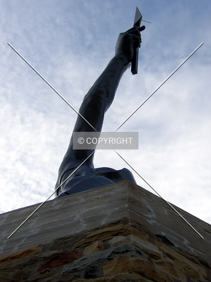 Detail of Vulcan's arm from the observation deck