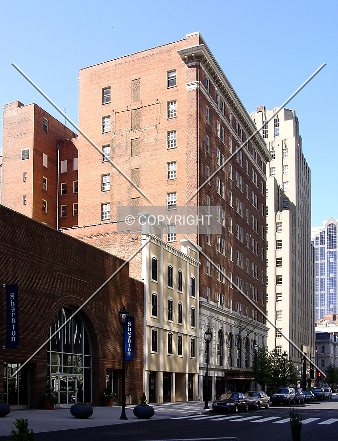 From the southeast along Fayetteville Street