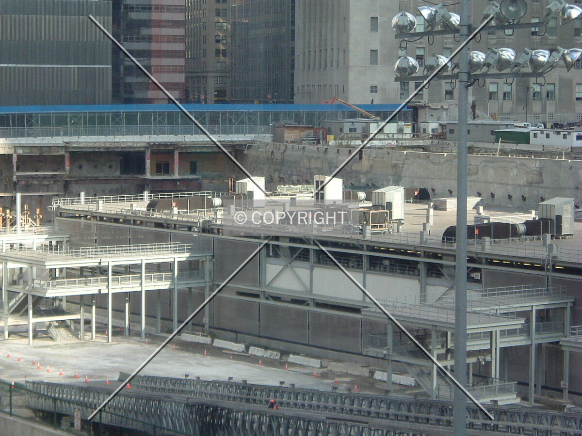 Looking down at the World Trade Centre subway station