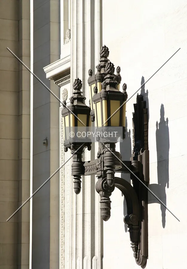 Lanterns punctuate the entrance