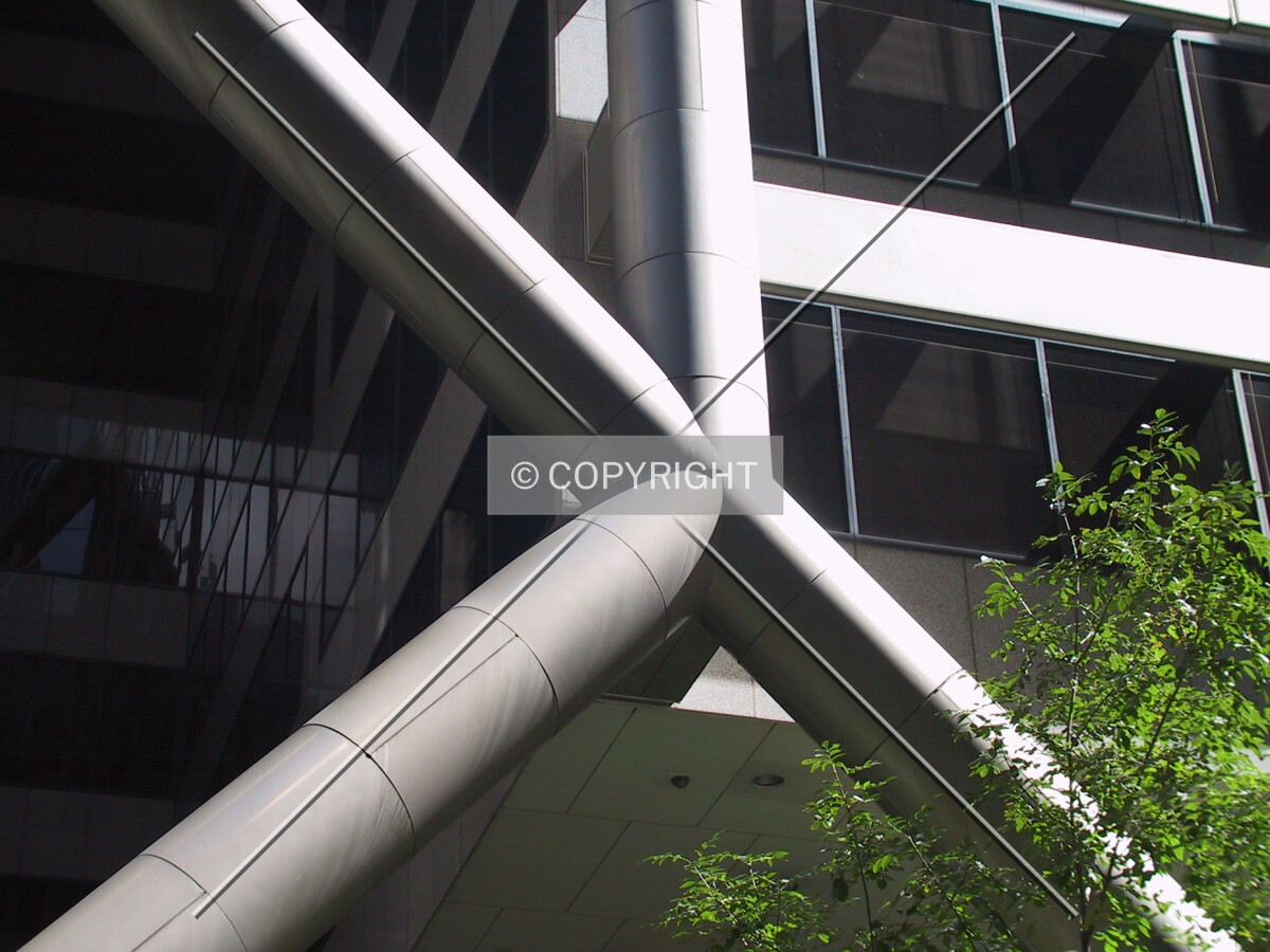 View of the facade beams