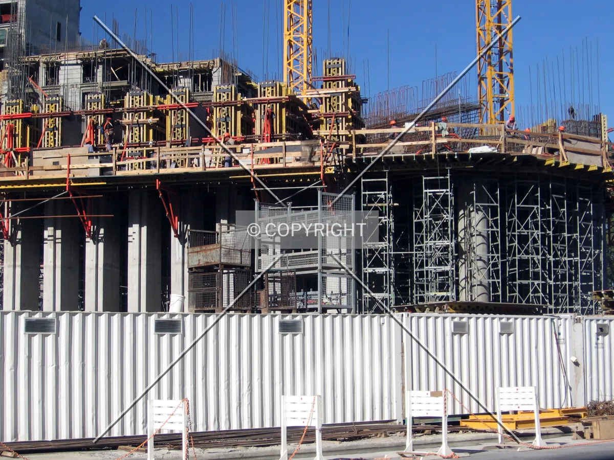 Working on the first residential floor
