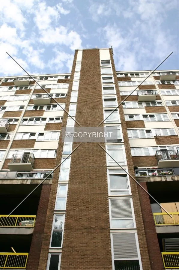 Looking up from Semley Place