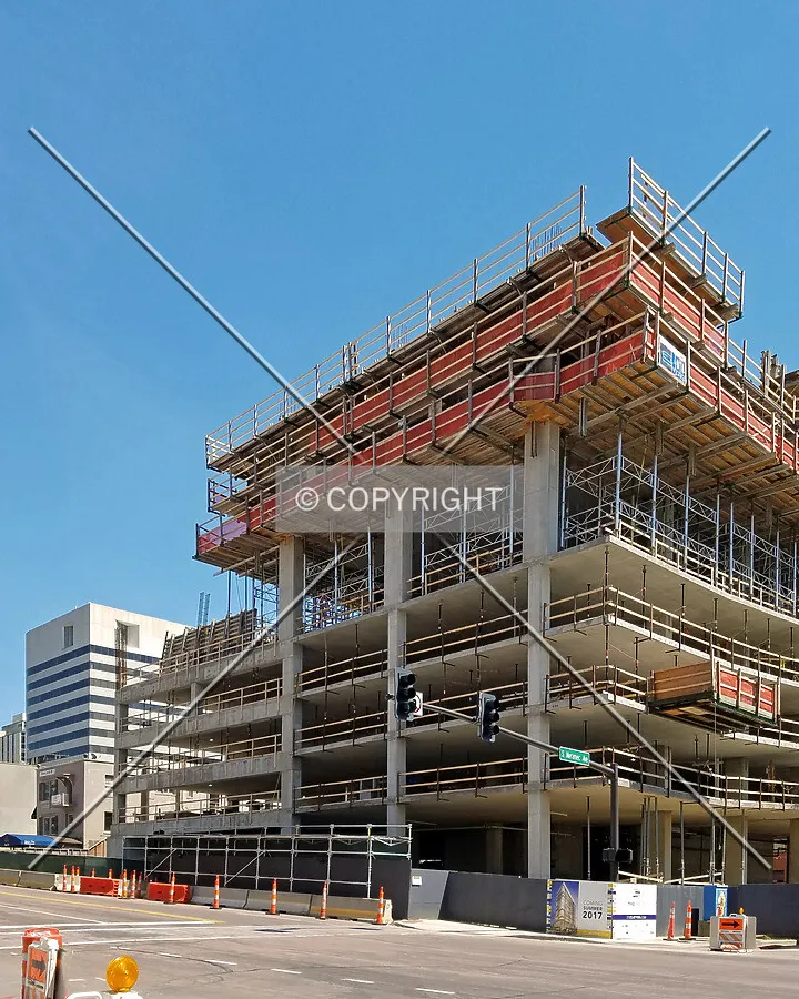 View from the northwest during construction; June 18, 2016