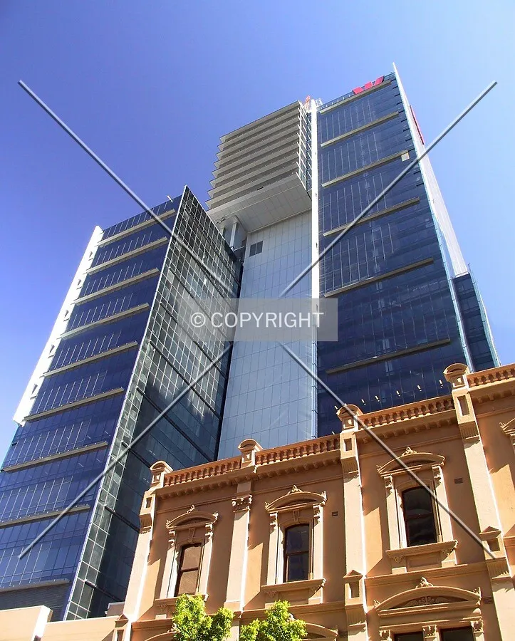 Looking up from Erskine Street