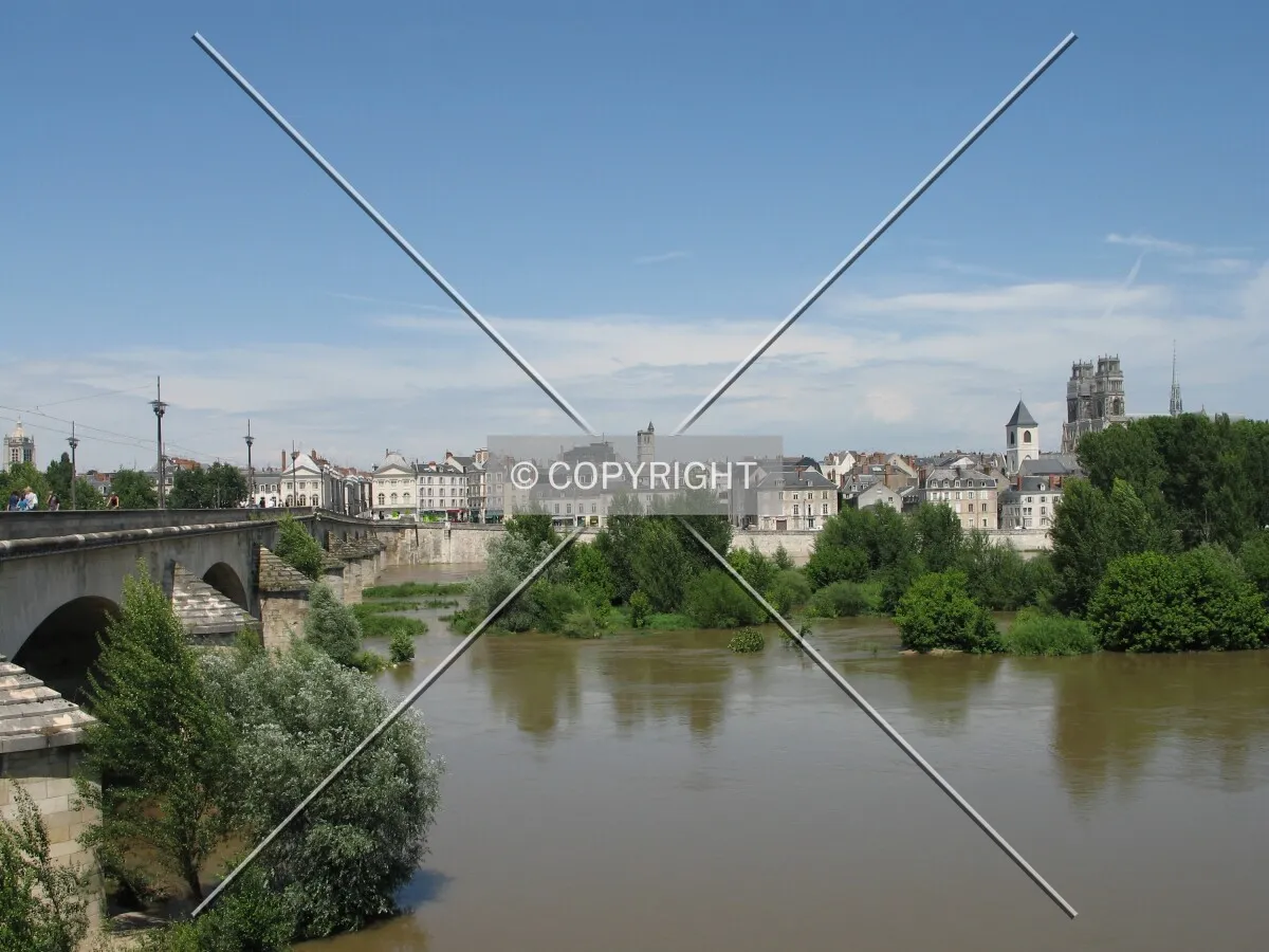 Skyline view from across the Loire River
