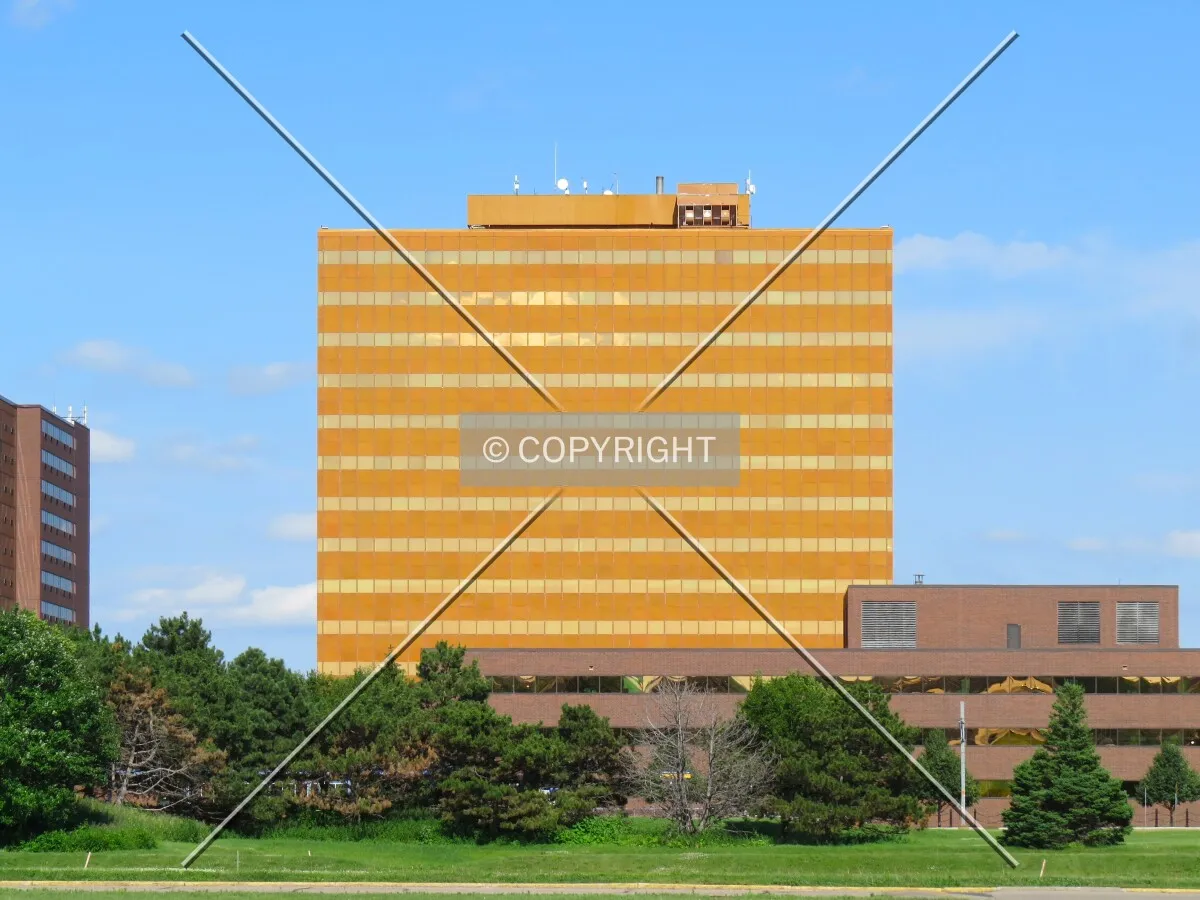 Distant view to the east across 34th Avenue South