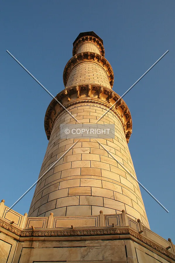 Looking up the northwest minaret