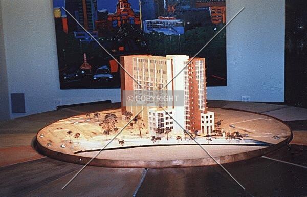 Model at sales office at West 5th Street and West Avenue