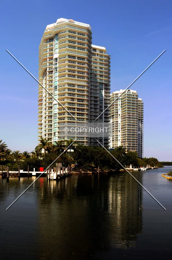 View from the northeast along Collins Avenue