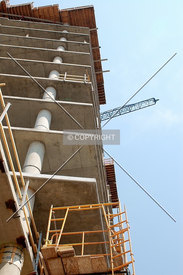 Looking up the southwest corner