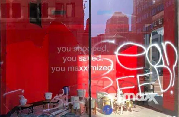 Vandalism from the 2020 protests; May 31, 2020