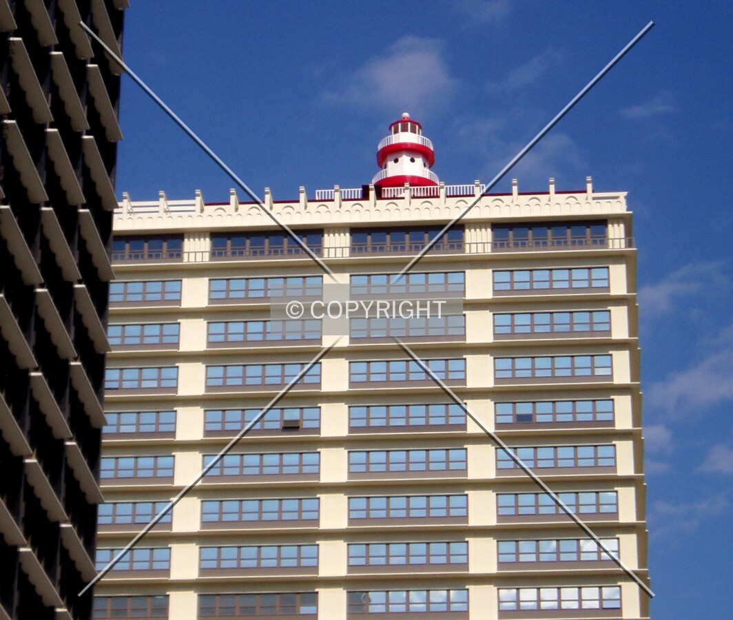 Upper floors on the Main Street side, from the west
