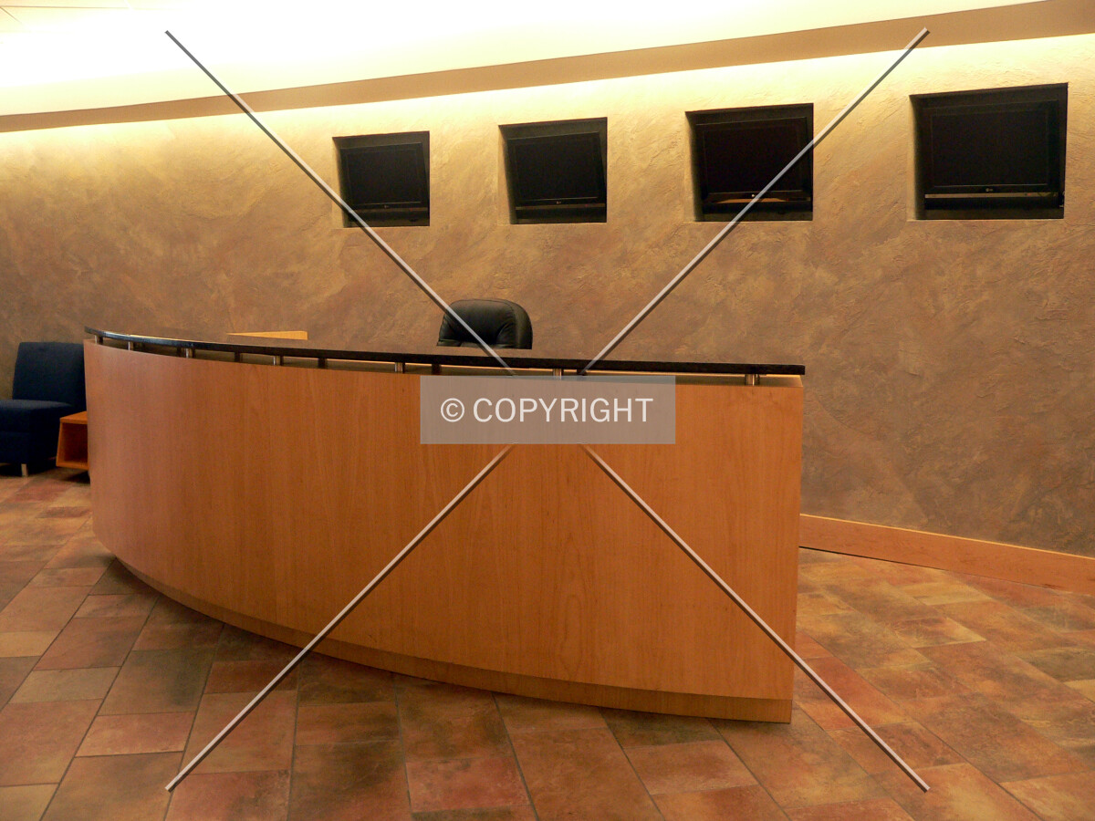 Reception desk on the 20th floor