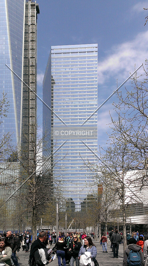 View from the 9/11 Memorial to the southwest; April 25, 2014