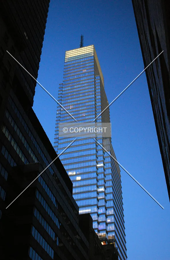 Viewed from Park Avenue at dusk