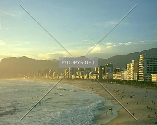 Ipanema seen from Arpoador in the afternoon