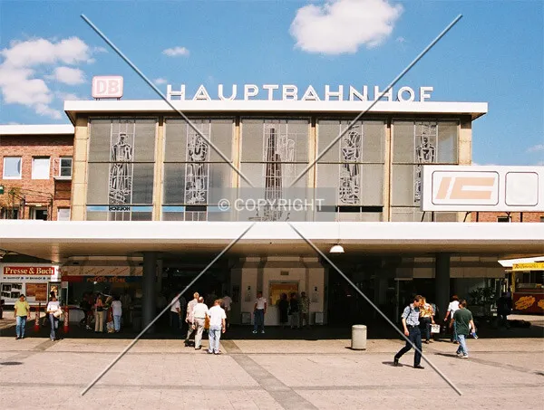 In front of the building