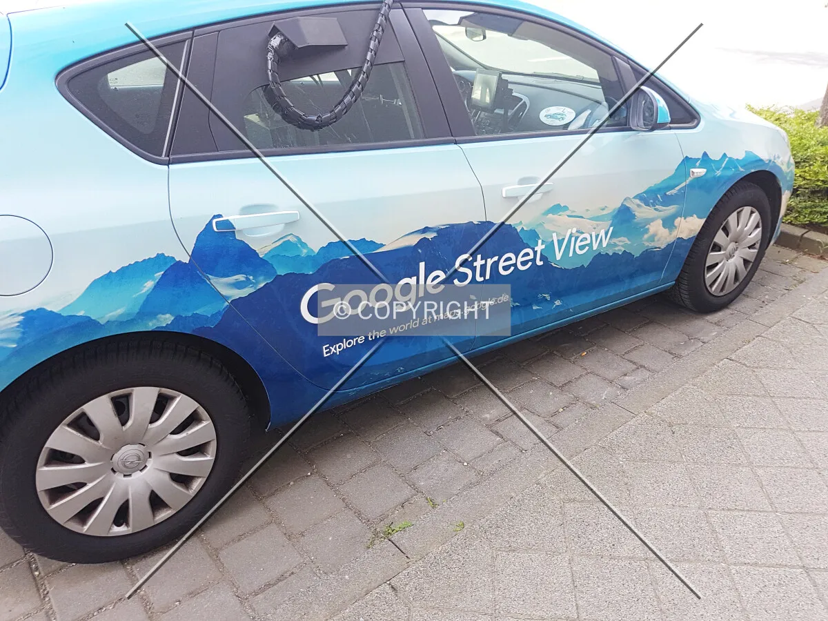 A Google Street View car